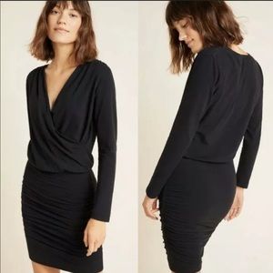 Sundry by Anthropologie Ruched Surplice Dress